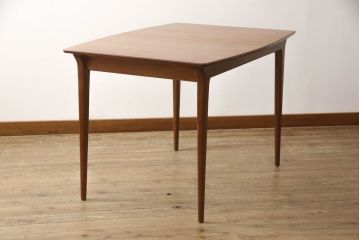 イギリスビンテージ　A.H.McINTOSH(マッキントッシュ)社　チーク材　木の温もりが溢れる色合いが魅力のダイニングテーブル(6人掛け、4人掛け、エクステンションテーブル、拡張式テーブル、食卓、ヴィンテージ、英国、北欧)(R-065823)