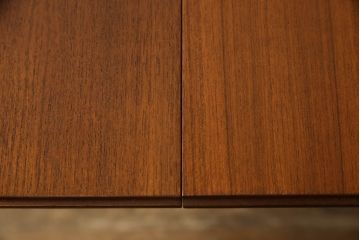 イギリスビンテージ　A.H.McINTOSH(マッキントッシュ)社　チーク材　木の温もりが溢れる色合いが魅力のダイニングテーブル(6人掛け、4人掛け、エクステンションテーブル、拡張式テーブル、食卓、ヴィンテージ、英国、北欧)(R-065823)