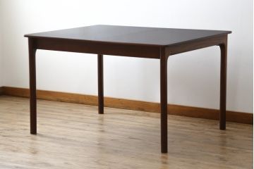 イギリスビンテージ　A.H McINTOSH(マッキントッシュ)　天板にローズウッド材が使われたダイニングテーブル(エクステンションテーブル、拡張式、4人掛け、6人掛け、北欧、英国、ヴィンテージ)(R-065825)