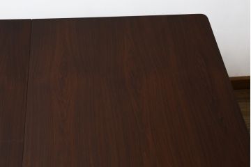 イギリスビンテージ　A.H McINTOSH(マッキントッシュ)　天板にローズウッド材が使われたダイニングテーブル(エクステンションテーブル、拡張式、4人掛け、6人掛け、北欧、英国、ヴィンテージ)(R-065825)