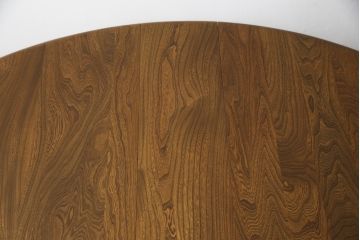 イギリスビンテージ　ERCOL(アーコール)　流れるような木目が目を惹くドロップリーフテーブル(ダイニングテーブル、2人掛け、4人掛け、バタフライテーブル、ゲートレッグテーブル、ラウンドテーブル、食卓、エクステンションテーブル、ヴィンテージ、英国)(R-065827)
