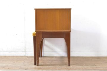 イギリスビンテージ　CHiPPY TELEPHONE SEATS　北欧スタイルのお部屋におすすめ!!チーク材とバーチ材製のテレフォンベンチ(テレフォンチェア、サイドキャビネット、サイドテーブル、スツール、電話台、ナイトテーブル、ヴィンテージ、英国)(R-065834)