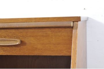 イギリスビンテージ　CHiPPY TELEPHONE SEATS　北欧スタイルのお部屋におすすめ!!チーク材とバーチ材製のテレフォンベンチ(テレフォンチェア、サイドキャビネット、サイドテーブル、スツール、電話台、ナイトテーブル、ヴィンテージ、英国)(R-065834)