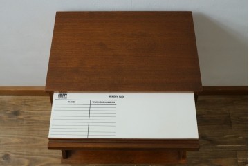 イギリスビンテージ　CHiPPY TELEPHONE SEATS　チーク材とバーチ材製のテレフォンベンチ　(R-065834)