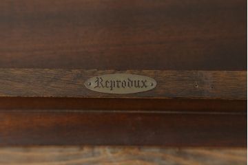 イギリスアンティーク　マホガニー材　小振りなサイズが取り入れやすいハーフムーンサイドテーブル(半月型、半円、コンソールテーブル、花台、飾り台、英国)(R-065835)