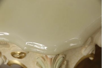 中古　美品　イタリア高級家具　SILIK(シリック)　ロココ調　天板大理石　ゴージャスな空間を演出してくるサイドテーブル(コンソールテーブル、飾り台)(R-065837)