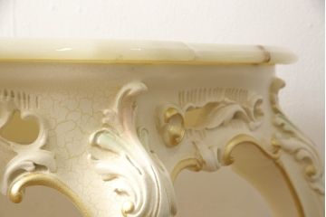 中古　美品　イタリア高級家具　SILIK(シリック)　ロココ調　天板大理石　ゴージャスな空間を演出してくるサイドテーブル(コンソールテーブル、飾り台)(R-065837)