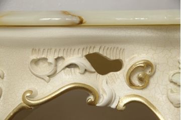 中古　美品　イタリア高級家具　SILIK(シリック)　ロココ調　天板大理石　ゴージャスな空間を演出してくるサイドテーブル(コンソールテーブル、飾り台)(R-065837)
