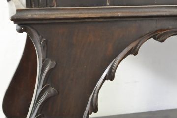 イギリスアンティーク　凝ったデザインがクラシカルな空間を演出するパーラーキャビネット(飾り棚、コレクションケース、キュリオケース、収納棚、戸棚、英国)(R-065847)
