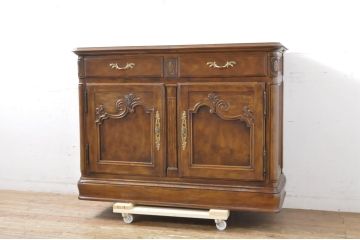 中古　DREXEL HERITAGE(ドレクセルヘリテイジ)　old continent(オールドコンチネント)　拡張式天板付き!!高級感溢れる佇まいのサーバー(洋酒棚、カウンターテーブル、収納棚、戸棚、サイドボード、サイドキャビネット)(定価約82万円)(R-065863)