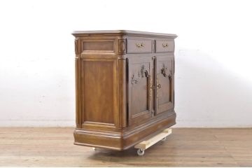中古　DREXEL HERITAGE(ドレクセルヘリテイジ)　old continent(オールドコンチネント)　拡張式天板付き!!高級感溢れる佇まいのサーバー(洋酒棚、カウンターテーブル、収納棚、戸棚、サイドボード、サイドキャビネット)(定価約82万円)(R-065863)