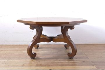 中古　DREXEL HERITAGE(ドレクセルヘリテイジ)　ESPERANTO(エスペラント)　おしゃれな八角形天板のダイニングテーブル(4人掛け、4P、オクタゴンテーブル、食卓)(R-065865)