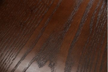 中古　美品　タモ材　整然と並ぶ縦桟が和モダンな雰囲気を醸し出す水屋箪笥サイドボード(サイドキャビネット、収納棚、戸棚、食器棚)(R-065866)