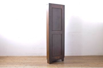 イギリスアンティーク　Lloyd’s Antiques(ロイズ・アンティークス)取り扱い　アールデコ　オーク材の杢目が美しいシンプルなコーナーホールローブ(ワードローブ、収納棚、洋服タンス、クローゼット、英国)(R-065869)