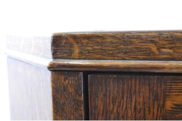 イギリスアンティーク　Lloyd’s Antiques(ロイズ・アンティークス)取り扱い　アールデコ　オーク材の杢目が美しいシンプルなコーナーホールローブ(ワードローブ、収納棚、洋服タンス、クローゼット、英国)(R-065869)
