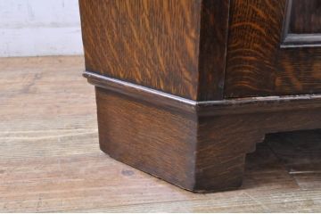 イギリスアンティーク　Lloyd’s Antiques(ロイズ・アンティークス)取り扱い　アールデコ　オーク材の杢目が美しいシンプルなコーナーホールローブ(ワードローブ、収納棚、洋服タンス、クローゼット、英国)(R-065869)