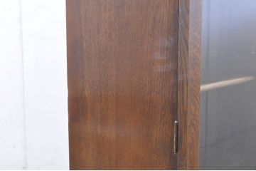イギリスアンティーク　オーク材　お部屋に取り入れやすい小振りなサイズのブックケース(本箱、収納棚、戸棚、サイドキャビネット、英国)(R-065870)