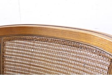 中古　DREXEL HERITAGE(ドレクセルヘリテイジ)　優雅なひとときをお楽しみいただけるラウンジチェア2脚セット(アームチェア、ケインバックチェア、ラタン、籐、椅子、イス、バラ売り可能)(R-065872)
