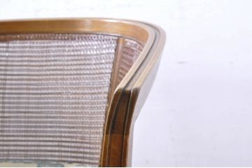 中古　DREXEL HERITAGE(ドレクセルヘリテイジ)　優雅なひとときをお楽しみいただけるラウンジチェア2脚セット(アームチェア、ケインバックチェア、ラタン、籐、椅子、イス、バラ売り可能)(R-065872)