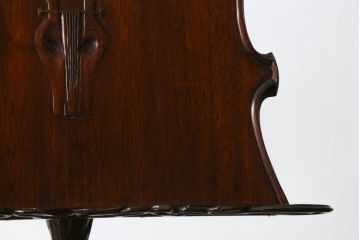 イギリスアンティーク　マホガニー材　素晴らしい彫刻が目を惹く譜面台(譜面立、ミュージックスタンド、ブックレスト、書見台、レシピ台、英国)(R-065873)
