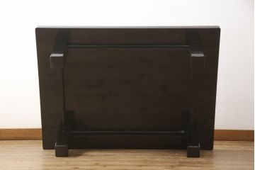 中古　漆塗り　わたげ　沈金の美しさが際立つ座卓(ローテーブル、センターテーブル)(R-065887)