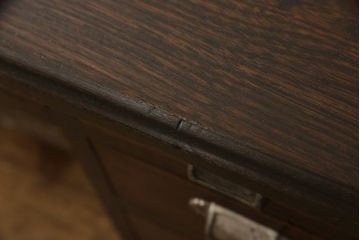 和製アンティーク　希少デザイン!!　古い洋館で使われていた両面使い特大デスク(文机、ローテーブル、座卓、座机、帳場机、在宅用、在宅ワーク)(R-065888)