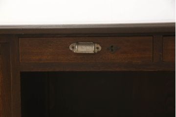 和製アンティーク　希少デザイン!!　古い洋館で使われていた両面使い特大デスク(文机、ローテーブル、座卓、座机、帳場机、在宅用、在宅ワーク)(R-065888)