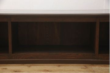 和製アンティーク　希少デザイン!!　古い洋館で使われていた両面使い特大デスク(文机、ローテーブル、座卓、座机、帳場机、在宅用、在宅ワーク)(R-065888)