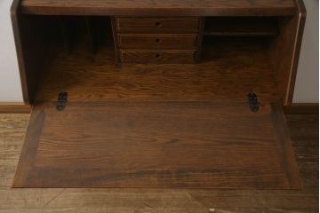 中古　美品　高級品　三越デパート　オーク材　上品な佇まいが魅力の象嵌入りライティングビューロー(カントリーハウス、Brugge、ブルージュ、簿記机、ワークデスク、在宅用、在宅ワーク用)(R-065890)