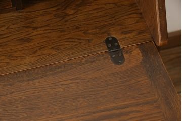 中古　美品　高級品　三越デパート　オーク材　上品な佇まいが魅力の象嵌入りライティングビューロー(カントリーハウス、Brugge、ブルージュ、簿記机、ワークデスク、在宅用、在宅ワーク用)(R-065890)