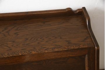 中古　美品　高級品　三越デパート　オーク材　上品な佇まいが魅力の象嵌入りライティングビューロー(カントリーハウス、Brugge、ブルージュ、簿記机、ワークデスク、在宅用、在宅ワーク用)(R-065890)