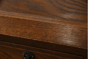中古　美品　高級品　三越デパート　オーク材　上品な佇まいが魅力の象嵌入りライティングビューロー(カントリーハウス、Brugge、ブルージュ、簿記机、ワークデスク、在宅用、在宅ワーク用)(R-065890)
