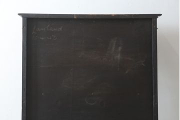 イギリスアンティーク　象嵌入り　洗練された上品な佇まいが魅力のマホガニー材製キャビネット(キュリオケース、ガラスケース、コレクションケース、飾り棚、陳列棚、英国)(R-065905)