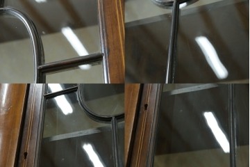 イギリスアンティーク　繊細なデザインの象嵌が美しいマホガニー材製キャビネット　(R-065906)