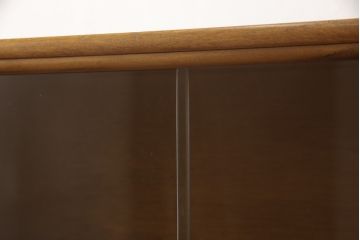 イギリスビンテージ　チーク材　北欧スタイルにおすすめ!!小振りなサイズのディスプレイキャビネット(飾り棚、収納棚、戸棚、食器棚、カップボード、ヴィンテージ、英国)(R-065908)