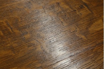 イギリスアンティーク　オーク材　ラウンド型のデザインが上品なモンクスベンチ　(R-065930)