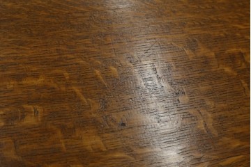 イギリスアンティーク　オーク材　ラウンド型のデザインが上品なモンクスベンチ　(R-065930)