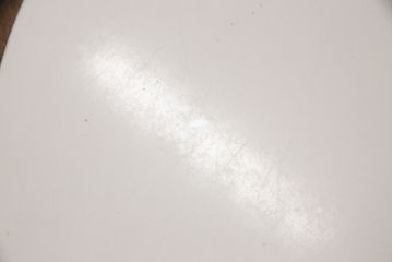 ビンテージ家具　チーク材とメラミン天板の色合わせがお洒落なスチール脚コーヒーテーブル(カフェテーブル、サイドテーブル、ラウンドテーブル、ヴィンテージ)(R-065933)