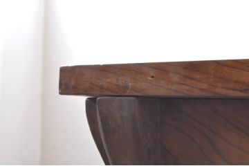 アンティーク家具　李朝家具　総欅(ケヤキ)材　分厚い天板と框組みの重厚な佇まいが魅力的な米びつ