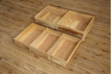 和製アンティーク　美品!!　前面欅(ケヤキ)材　会津地方　小振りなサイズが取り入れやすい帳場箪笥(時代箪笥、収納タンス、小箪笥、引き出し)(R-065938)
