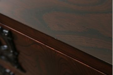 中古　岩谷堂箪笥　桜木家具店作　黒々とした金具が重厚な雰囲気を高めるチェスト(引き出し、衣装箪笥、整理箪笥、和タンス)(R-065951)