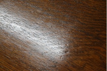 イギリスアンティーク　オーク材　両面引き出し付きのバタフライサイドテーブル　(R-065953)