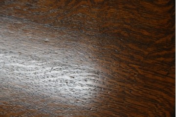 イギリスアンティーク　オーク材　両面引き出し付きのバタフライサイドテーブル　(R-065953)