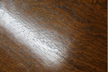 イギリスアンティーク　オーク材　両面引き出し付きのバタフライサイドテーブル　(R-065953)