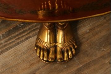 中古　MAITLAND SMITH(メートランドスミス)　HAND PAINTED　繊細な職人技が光るハンドペイントが魅力のマガジンラック(本立て、収納ボックス、くず入れ、ゴミ箱、鉢カバー)(R-065964)