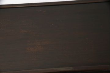 和製ビンテージ　国産　唐木指物　総紫檀(シタン)材　総漆塗り　上品な佇まいが魅力の茶棚(茶箪笥、飾り棚、違い棚、戸棚、ヴィンテージ)(R-065971)