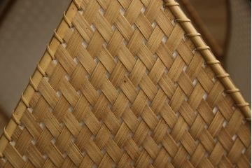 和製ビンテージ　希少な廃盤品　YAMAGIWA(ヤマギワ)　近藤昭作　竹のあかり　優しい明かりで和モダンな空間を演出する竹あんどんの天井照明(行灯、行燈、吊り下げ照明、ペンダントライト、シェード、電笠、ヴィンテージ)(R-065980)