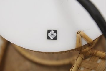 和製ビンテージ　希少な廃盤品　YAMAGIWA(ヤマギワ)　近藤昭作　竹のあかり　和モダンスタイルやナチュラルテイストの空間づくりにおすすめ!!竹あんどんの天井照明(行灯、行燈、吊り下げ照明、ペンダントライト、シェード、電笠、ヴィンテージ)(R-065981)