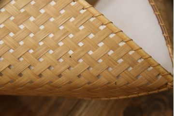 和製ビンテージ　希少な廃盤品　YAMAGIWA(ヤマギワ)　近藤昭作　竹のあかり　和モダンスタイルやナチュラルテイストの空間づくりにおすすめ!!竹あんどんの天井照明(行灯、行燈、吊り下げ照明、ペンダントライト、シェード、電笠、ヴィンテージ)(R-065981)