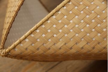 和製ビンテージ　希少な廃盤品　YAMAGIWA(ヤマギワ)　近藤昭作　竹のあかり　和モダンスタイルやナチュラルテイストの空間づくりにおすすめ!!竹あんどんの天井照明(行灯、行燈、吊り下げ照明、ペンダントライト、シェード、電笠、ヴィンテージ)(R-065981)